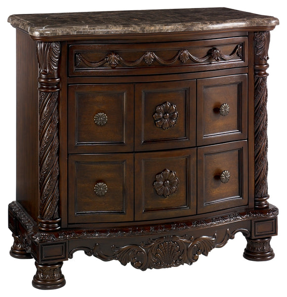 North Shore B553-193 Dark Brown Three Drawer Night Stand – Todd's