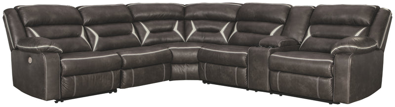 Kincord 13104S3 Midnight 4-Piece Power Reclining Sectional