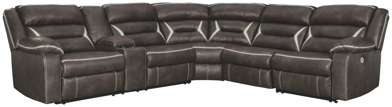 Kincord 13104S4 Midnight 4-Piece Power Reclining Sectional
