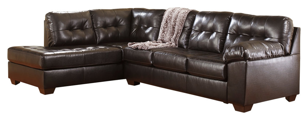 Alliston 20101S1 Chocolate 2-Piece Sectional with Chaise