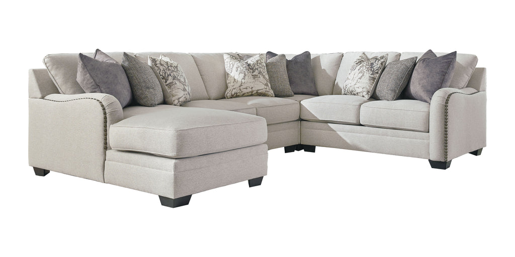 Dellara 32101S5 Chalk 4-Piece Sectional with Chaise