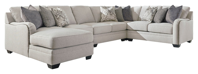 Dellara 32101S7 Chalk 5-Piece Sectional with Chaise