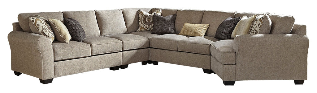 Pantomine 39102S5 Driftwood 5-Piece Sectional with Cuddler