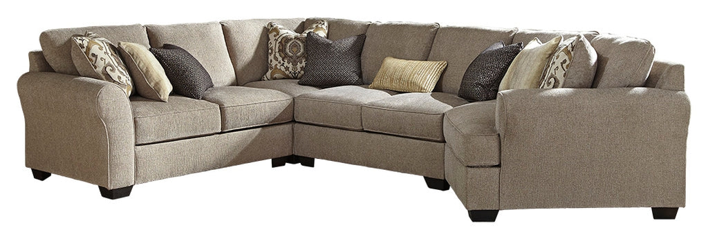 Pantomine 39102S7 Driftwood 4-Piece Sectional with Cuddler