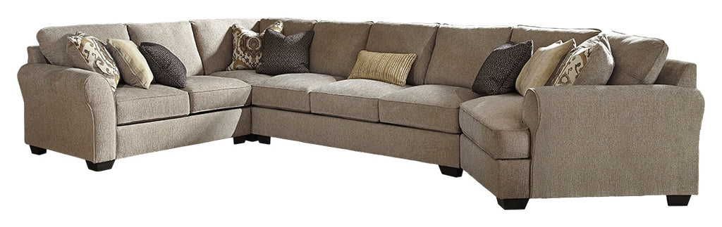Pantomine 39102S9 Driftwood 4-Piece Sectional with Cuddler