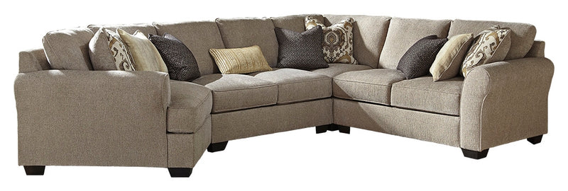 Pantomine 39102S11 Driftwood 4-Piece Sectional with Cuddler