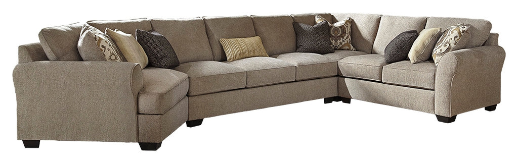 Pantomine 39102S12 Driftwood 4-Piece Sectional with Cuddler