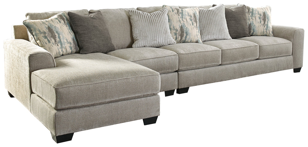 Ardsley 39504S4 Pewter 3-Piece Sectional with Chaise