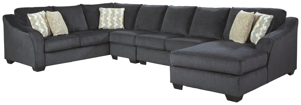 Eltmann 41303S8 Slate 4-Piece Sectional with Chaise