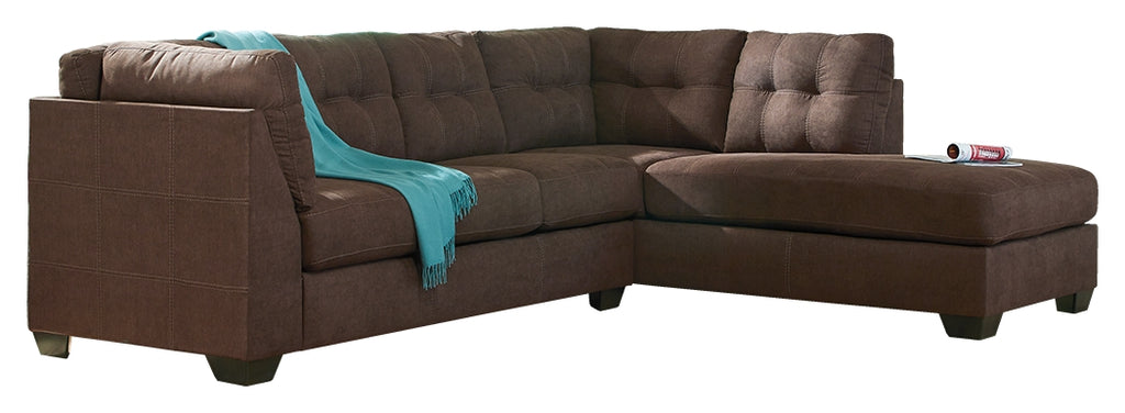 Maier 45201S2 Walnut 2-Piece Sectional with Chaise