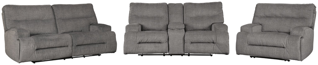 Coombs 45302 Charcoal 3-Piece Living Room Set