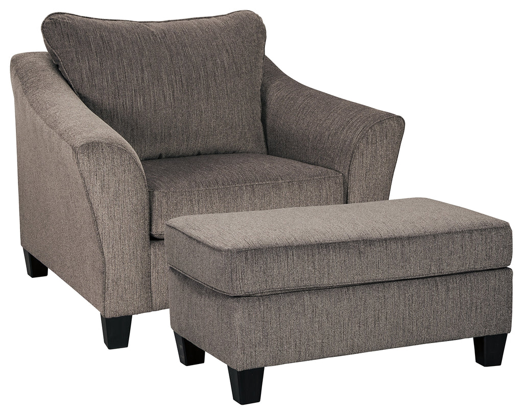 Nemoli 45806 Slate Chair and Ottoman