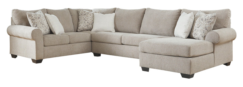 Baranello 51503S2 Stone 3-Piece Sectional with Chaise
