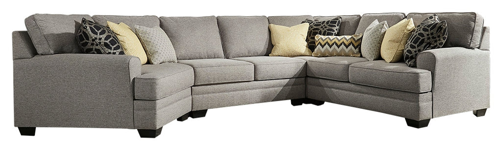 Cresson 54907S11 Pewter 4-Piece Sectional with Cuddler