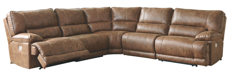 Thurles 55801S4 Saddle 5-Piece Power Reclining Sectional
