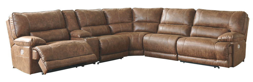 Thurles 55801S9 Saddle 6-Piece Power Reclining Sectional