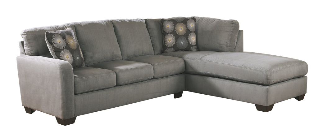 Zella 70200S1 Charcoal 2-Piece Sectional with Chaise