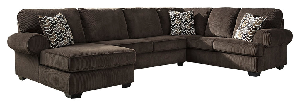 Jinllingsly 72501S1 Chocolate 3-Piece Sectional with Chaise