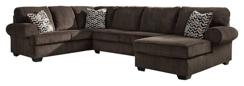 Jinllingsly 72501S2 Chocolate 3-Piece Sectional with Chaise