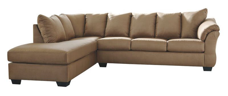 Darcy 75002S2 Mocha 2-Piece Sectional with Chaise
