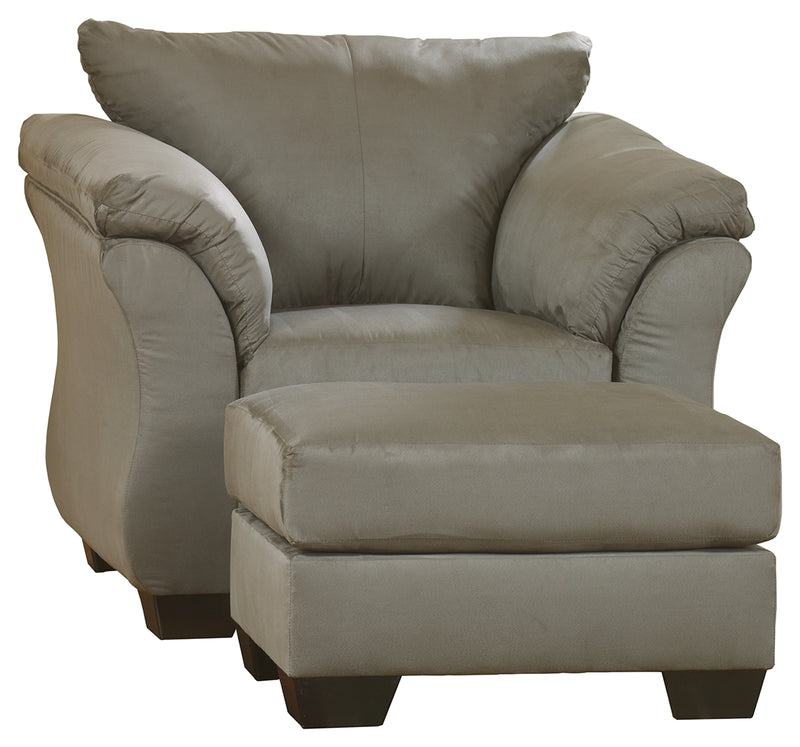 Darcy 75005 Cobblestone Chair and Ottoman