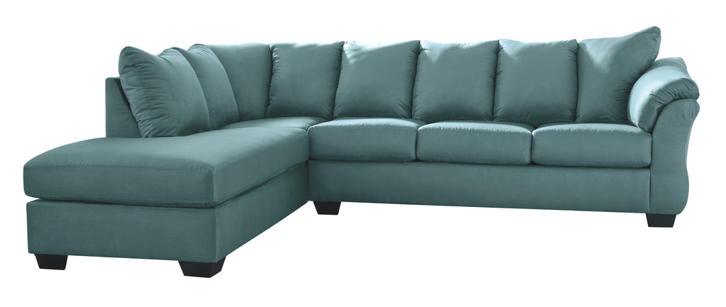 Darcy 75006S2 Sky 2-Piece Sectional with Chaise