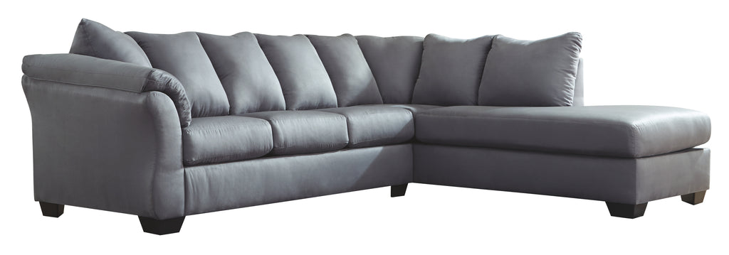 Darcy 75009S4 Steel 2-Piece Sectional with Chaise