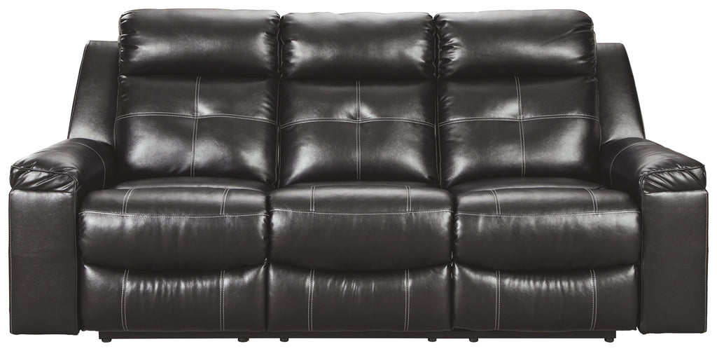 Kempten 8210588 Black Reclining Sofa