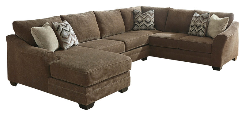 Justyna 89102S1 Teak 3-Piece Sectional with Chaise