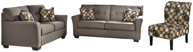 Tibbee 99101 Slate Sofa 3-Piece Living Room Set