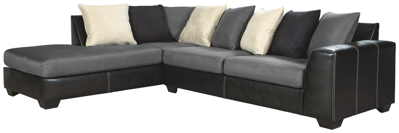 Jacurso 99804S1 Charcoal 2-Piece Sectional with Chaise