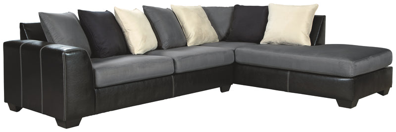 Jacurso 99804S2 Charcoal 2-Piece Sectional with Chaise