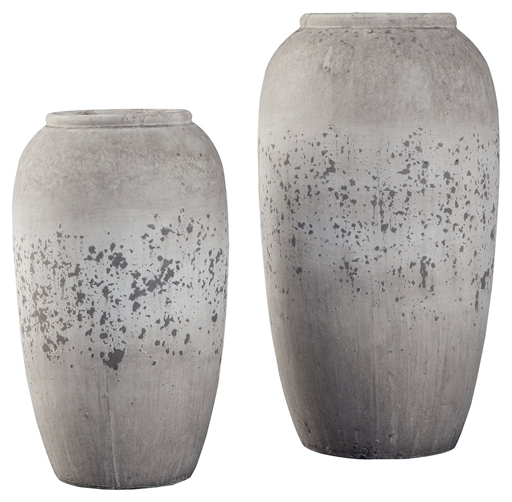 Dimitra A2000110 BrownCream Vase Set 2CN
