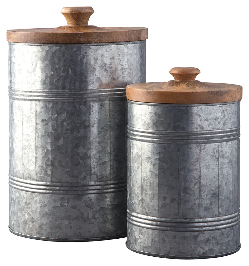 Divakar A2000174 Antique Gray Jar Set 2CN