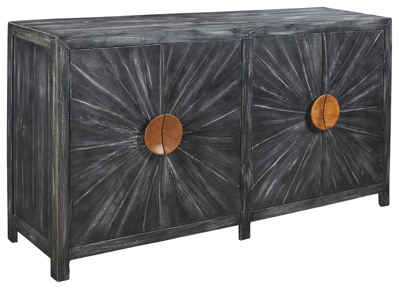 Kademore A4000072 Antique Black Accent Cabinet