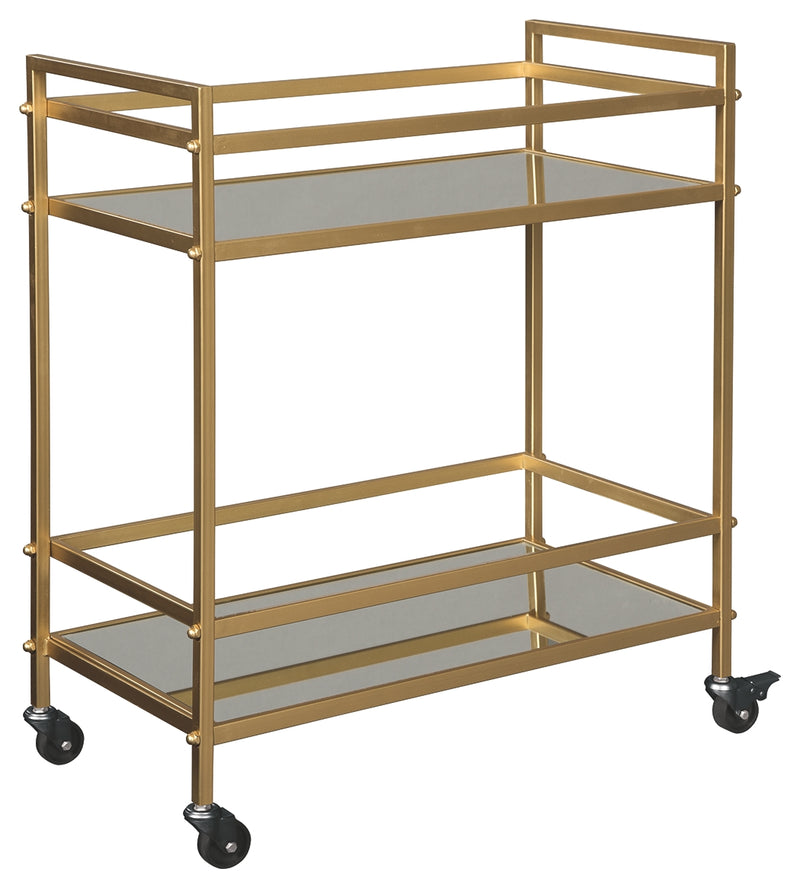 Kailman A4000095 Gold Finish Bar Cart