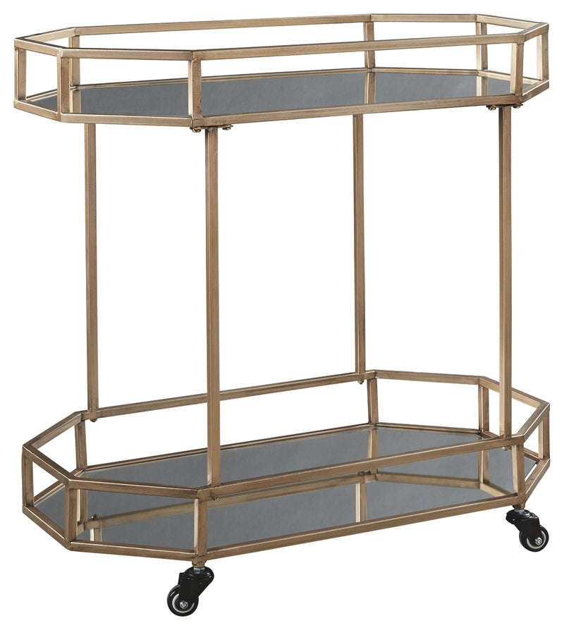 Daymont A4000102 Gold Finish Bar Cart