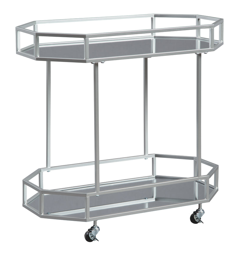 Kadinburg A4000120 Silver Finish Bar Cart