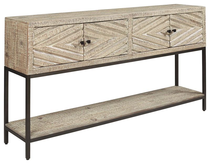 Roanley A4000262 Distressed White Console Sofa Table