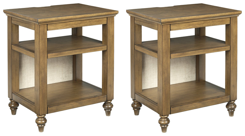 Brickwell A4000278 Beige/Brown 2-Piece End Table Set