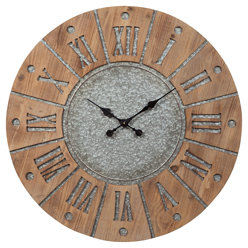 Payson A8010076 Antique GrayNatural Wall Clock