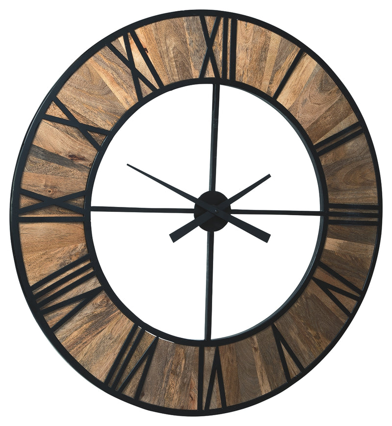 Byram A8010178 NaturalBlack Wall Clock