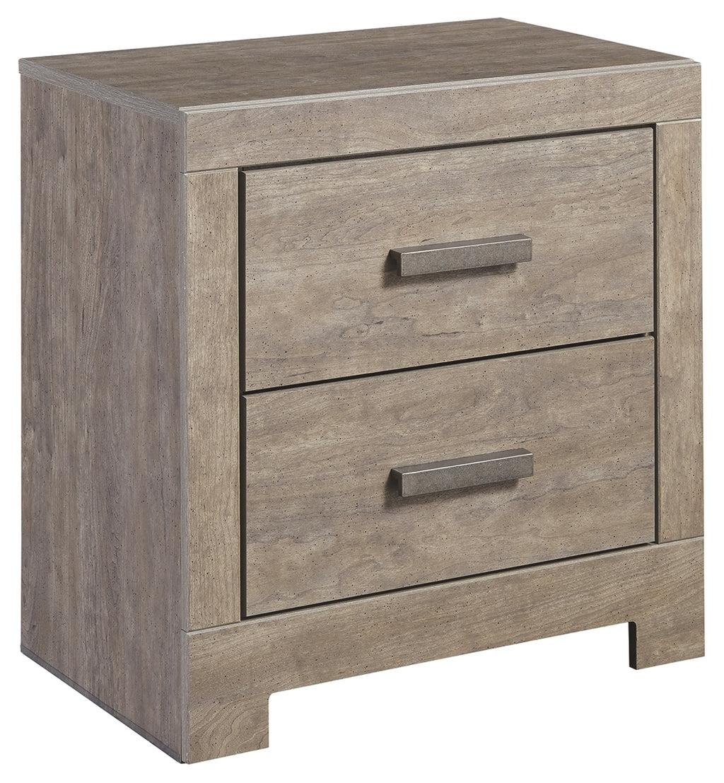 Culverbach B070-92 Gray Two Drawer Night Stand