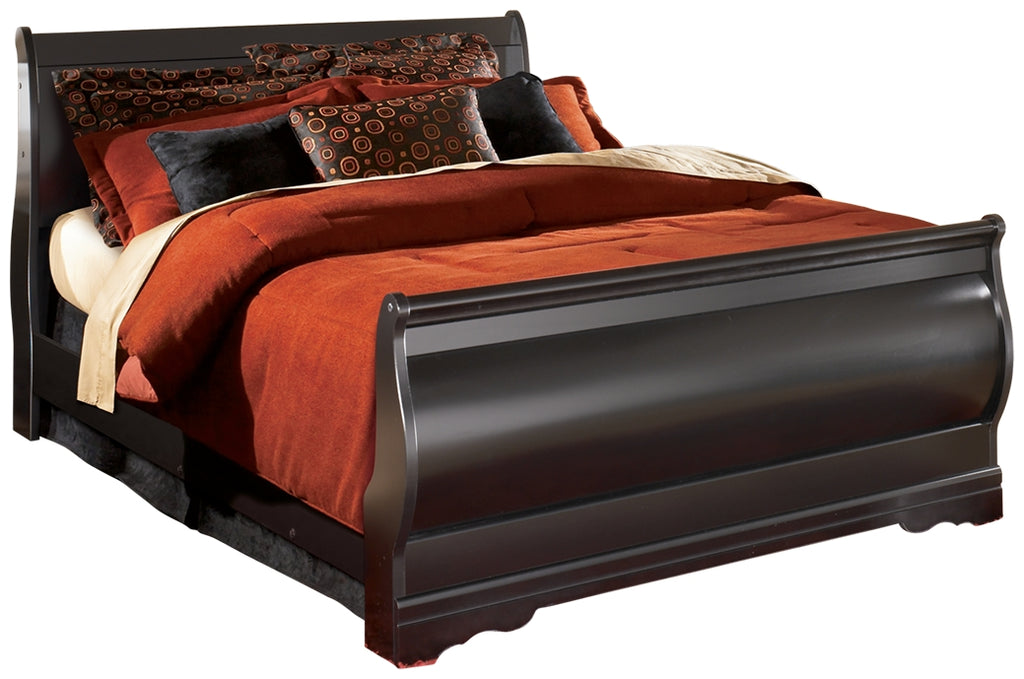 Huey Vineyard B128B4 Black Queen Sleigh Bed