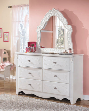 Exquisite B188-37 White French Style Bedroom Mirror