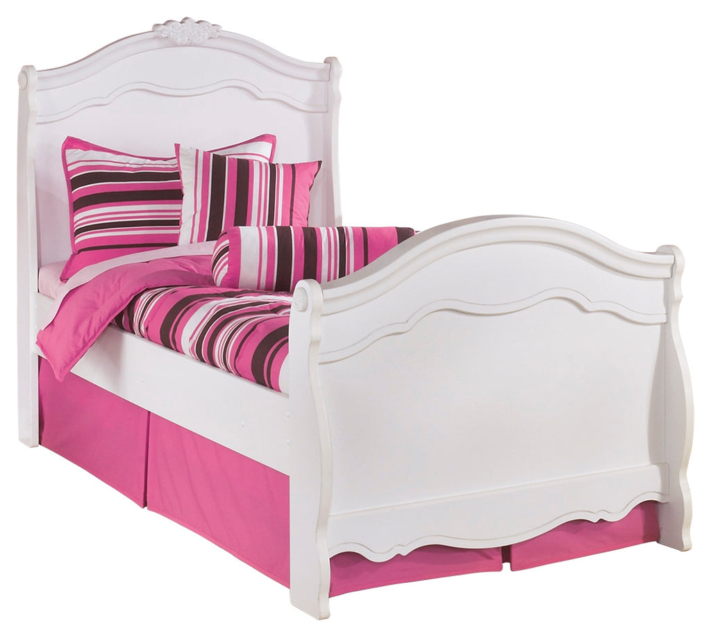 Exquisite B188B5 White Twin Sleigh Bed