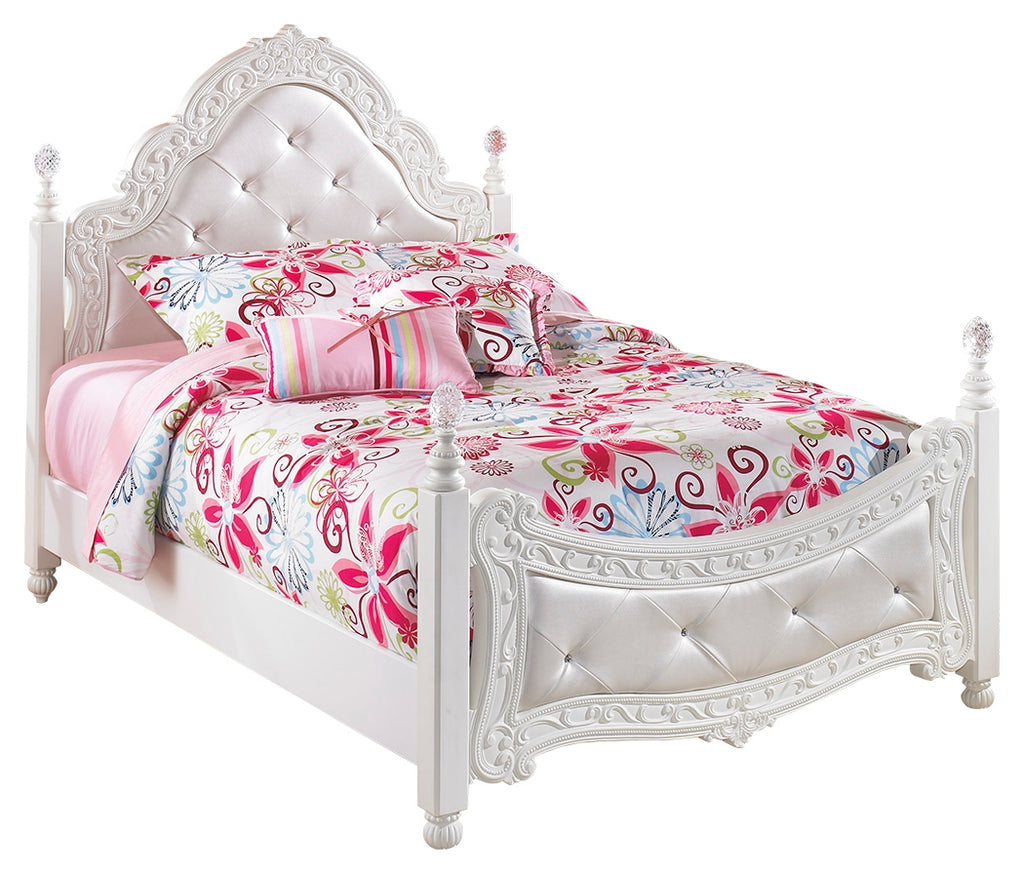 Exquisite B188B53 White Full Poster Bed