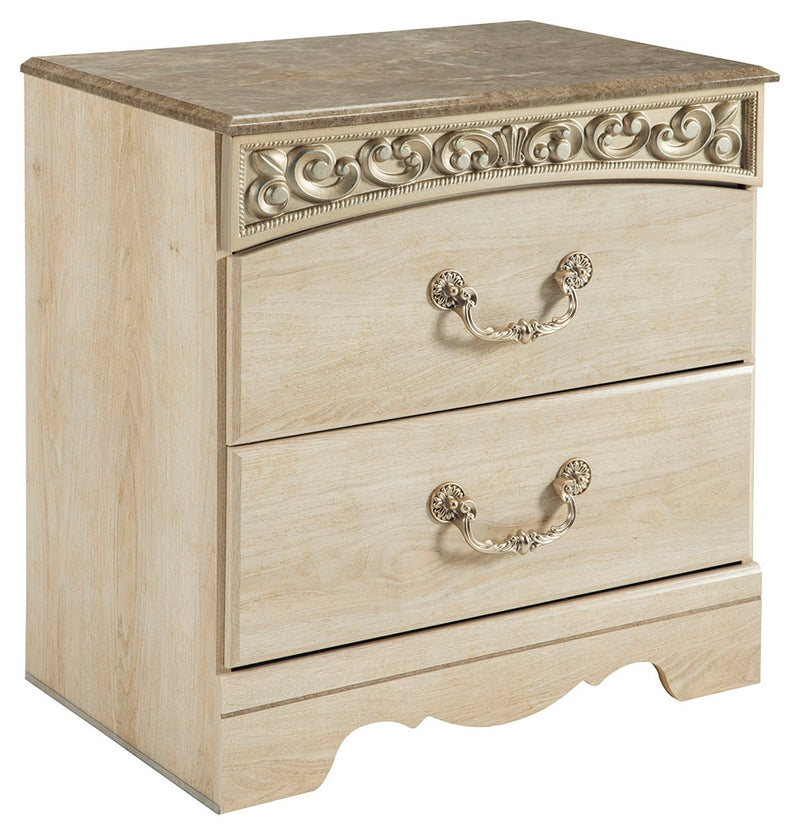 Catalina B196-92 Antique White Two Drawer Night Stand