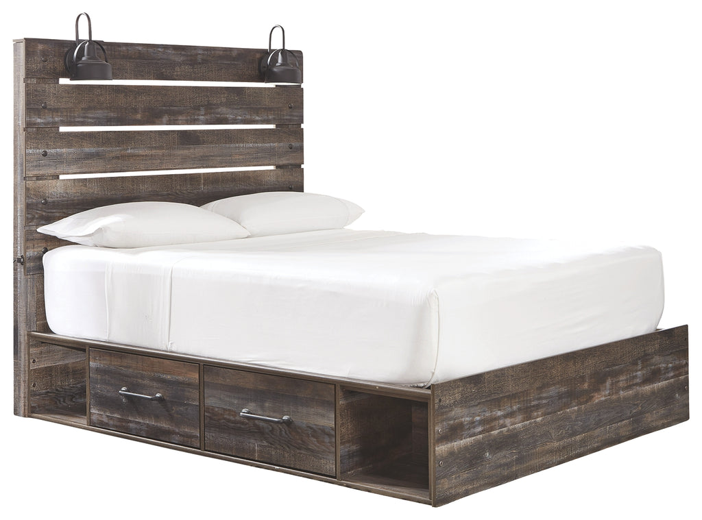 Drystan B211B13 Multi Queen Panel Bed with 4 Storage Drawers