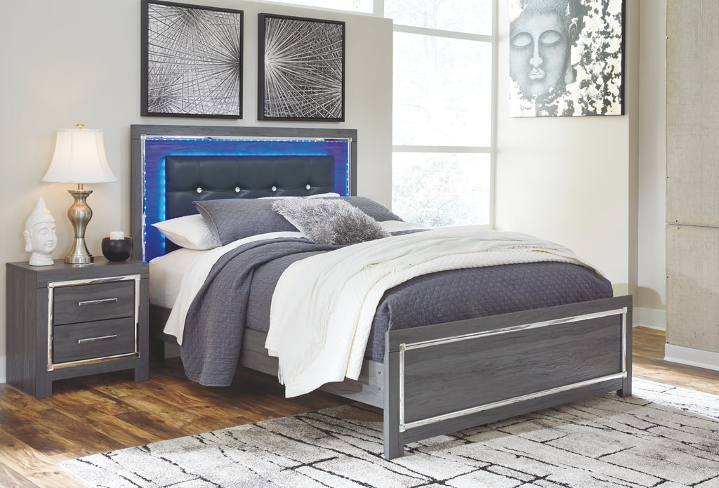 Lodanna B214B2 Gray Queen Panel Bed